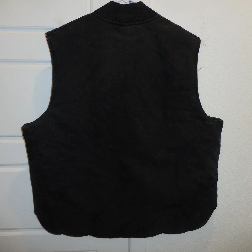 Carhartt VQ185 Black Duck Canvas Quilted Lined Vest Mens XXL Made USA Union Made